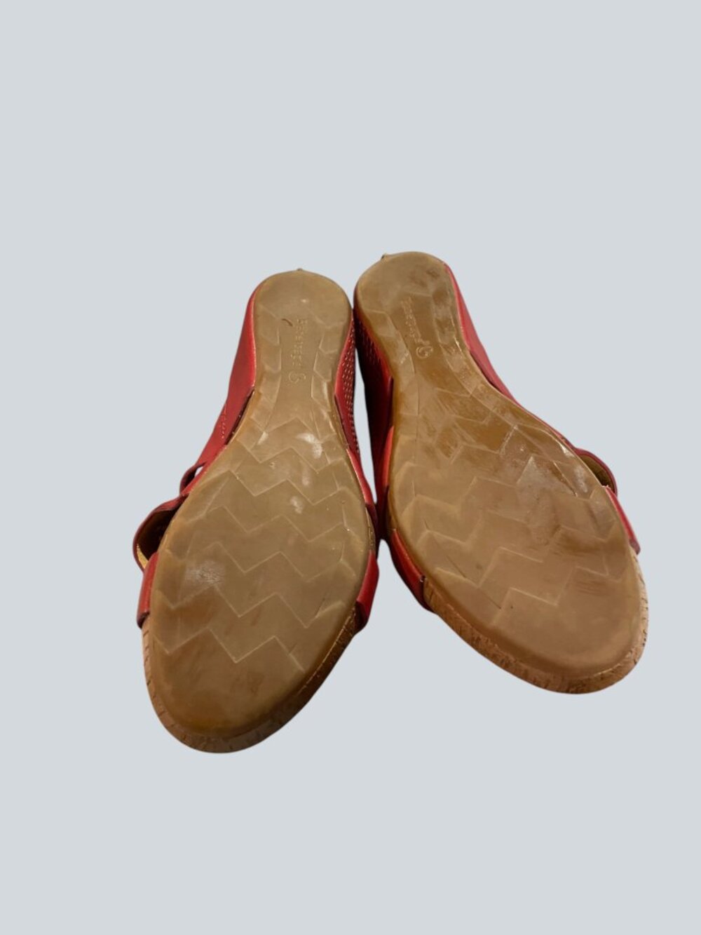 Red Baretrap Wedge Sandal Size 8 1/2 - Picture 3 of 4